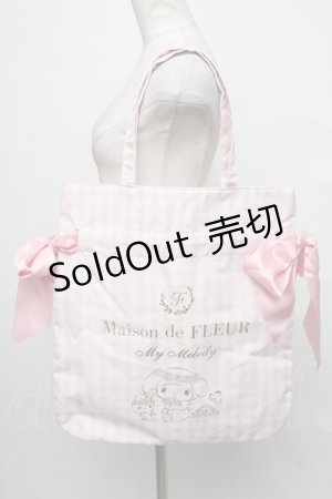 画像: Maison de FLEUR / Maison de FLEUR×Sanrio マイメロトートバッグ  ピンク S-24-09-24-010-LO-BG-HR-ZS