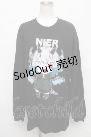 画像: NieR Clothing / 擬人化ぐれまるロングTシャツ   S-24-09-25-026-PU-TS-HR-ZS