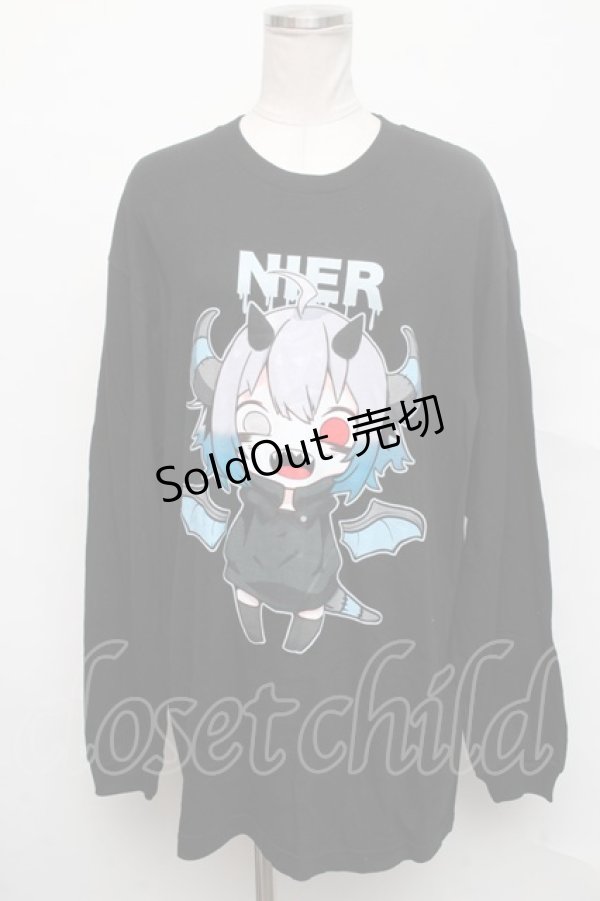 画像1: NieR Clothing / 擬人化ぐれまるロングTシャツ   S-24-09-25-026-PU-TS-HR-ZS (1)