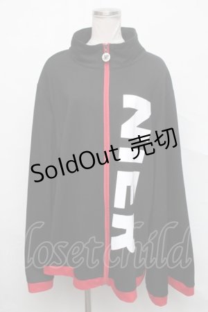 画像: NieR Clothing / BIG SILHOUETTE ZIP OUTER 黒ｘ赤  S-24-09-25-028-PU-TO-HR-ZS