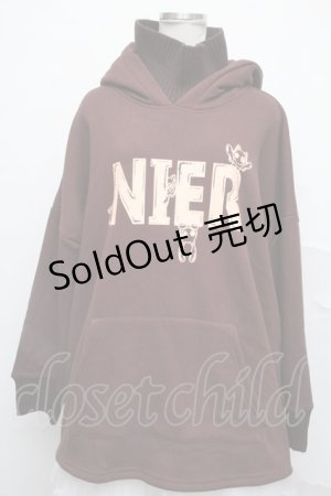 画像: NieR Clothing / レイヤードデザインパーカー  ブラウン S-24-09-26-046-PU-TO-AS-ZS