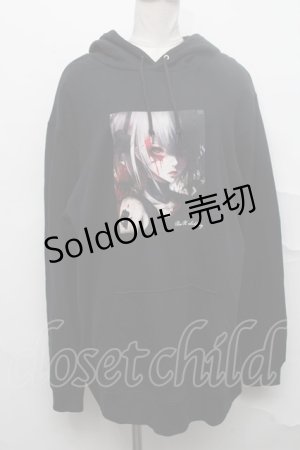 画像: NieR Clothing / プリントプルオーバー  黒 S-24-10-01-054-PU-TO-HR-ZS