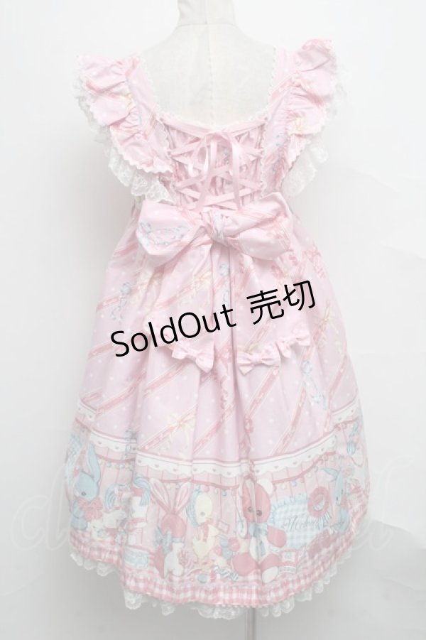 画像3: Angelic Pretty / MELODY TOYSハイウエストジャンパースカート  ピンク S-24-10-01-074-AP-OP-HR-ZS (3)