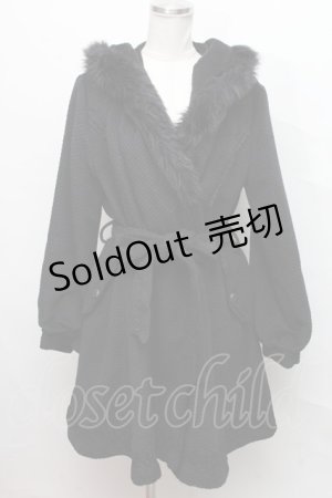 画像: axes femme / COAT ガウンコート  黒 S-24-10-03-051-AX-CO-UT-ZS