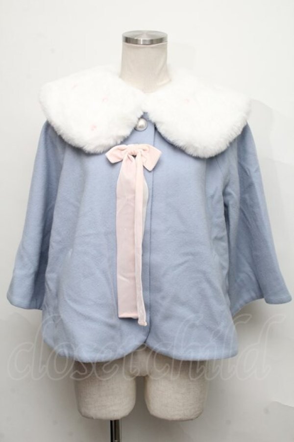 画像1: Angelic Pretty / COATDollyケープコート  サックス S-24-10-05-035-AP-CO-AS-ZS (1)