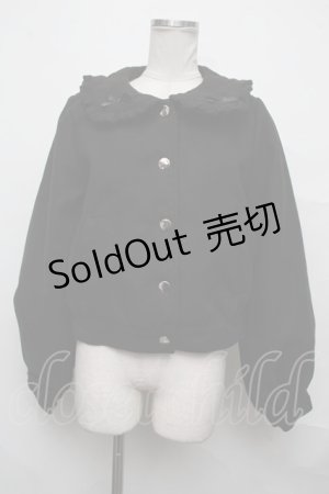 画像: Ank Rouge / COAT フリルショートコート  黒 S-24-10-07-066-CA-CO-AS-ZS