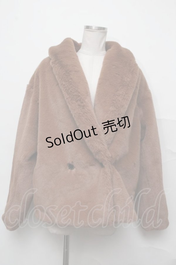 画像1: axes femme / COAT ファーコート  ブラウン S-24-10-07-043-AX-CO-UT-ZS (1)