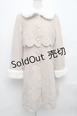 画像: axes femme POETIQUE / COAT スカラップコート  ベージュ S-24-10-09-041-AX-CO-UT-ZS