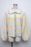 画像1: Candy Stripper / FRILL COLLAR KNIT カーディガン  ライトグリーンミックス S-24-10-11-029-PU-TO-AS-ZS (1)