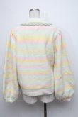 画像2: Candy Stripper / FRILL COLLAR KNIT カーディガン  ライトグリーンミックス S-24-10-11-029-PU-TO-AS-ZS (2)