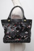 画像1: ANNA SUI / カッティングハンドバッグ  黒 S-24-11-13-021-PU-BG-AS-ZS (1)