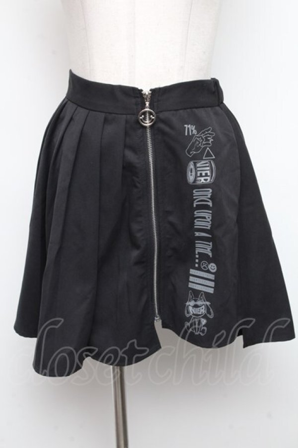 画像1: NieR Clothing / プリーツスカート  黒 S-24-11-14-074-PU-SK-AS-ZS (1)