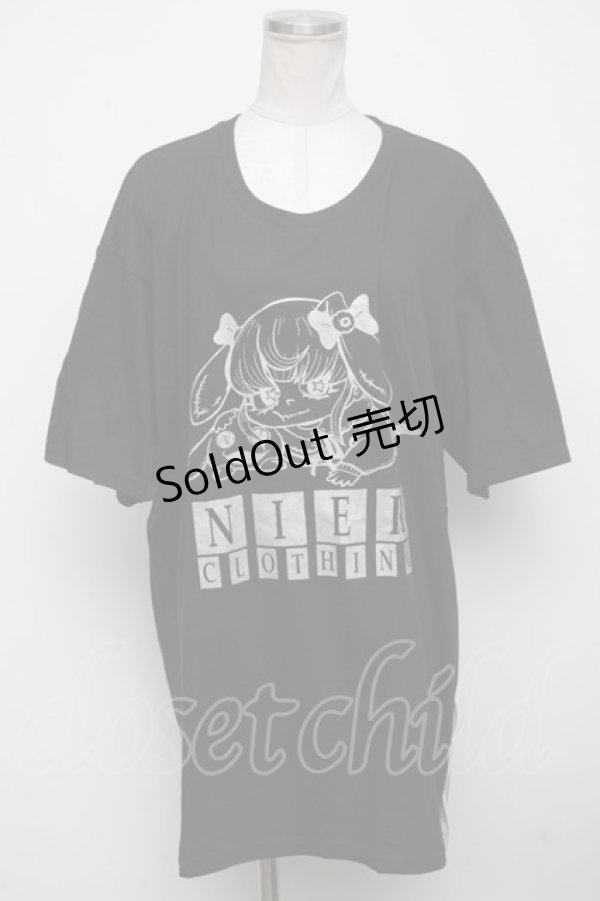 画像1: NieR Clothing / プリントトップス  黒 S-24-11-14-020-PU-BL-AS-ZS (1)