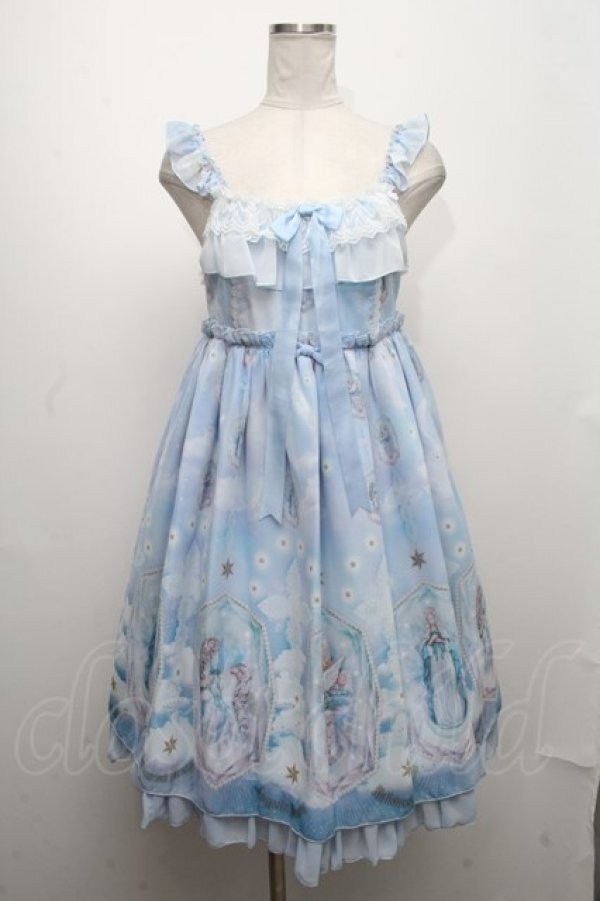 画像1: Angelic Pretty / Cecilia Crossハイウエストジャンパースカート  サックス S-24-11-17-065-AP-OP-HR-ZS (1)