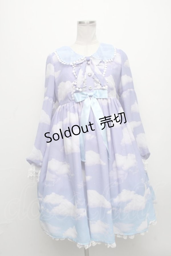 画像1: Angelic Pretty / Misty Sky Brilliant Colorワンピース  Aqua Symfony S-24-11-29-045-AP-OP-AS-ZS (1)