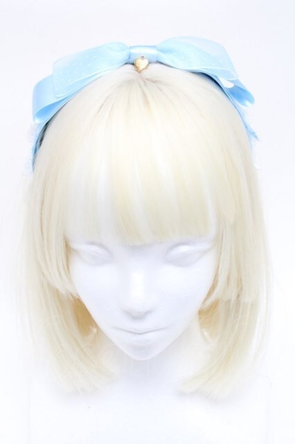 画像2: Angelic Pretty / SheerドットMichelleカチューシャ  サックス S-24-12-04-005-AP-AC-AS-ZS (2)