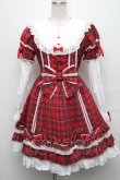 画像1: Angelic Pretty / Dolly Girl付け袖ワンピース(タータン  赤 S-24-12-09-053-AP-OP-HR-ZS (1)