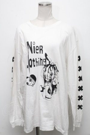 画像: NieR Clothing / プリントトレーナー  白 S-24-12-15-064-PU-TO-HR-ZS