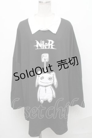 画像: NieR Clothing / 襟付トップス  黒 S-24-12-15-044-PU-TS-AS-ZS