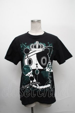 画像: SEX POT ReVeNGe / King Bear プリントTシャツ  黒 S-24-12-20-033-SP-TS-AS-ZS