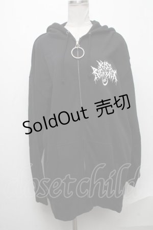 画像: KRY CLOTHING / プリントパーカー  黒 S-24-12-29-042-EL-TO-AS-ZS