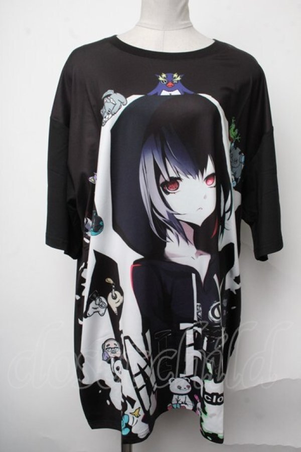 画像1: NieR Clothing / プリントTシャツ  黒 S-25-01-28-051-PU-TO-AS-ZS (1)