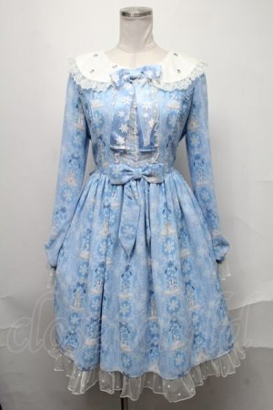 画像: Angelic Pretty / 雪のガラスドームワンピース  サックス S-25-02-11-049-AP-OP-HR-ZS