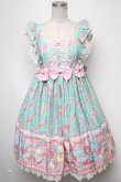 画像1: Angelic Pretty / MELODY TOYSハイウエストジャンパースカート  ミント S-25-02-15-065-AP-OP-AS-ZS (1)