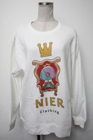 画像: NieR Clothing / プリントトレーナー  白 S-25-02-21-025-PU-TO-HR-ZS