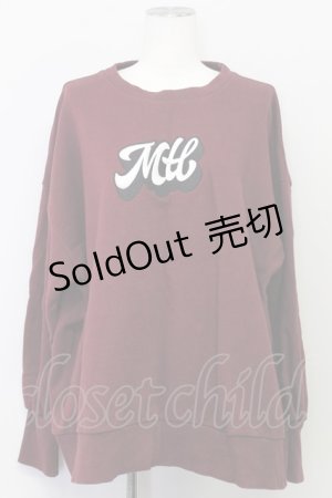 画像: Melt the lady / ロゴ刺繍スウェット  エンジ T-24-03-11-023-PU-TO-UT-ZT373