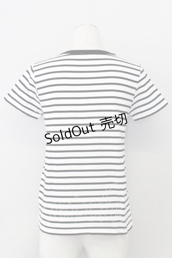 画像2: E hyphen world gallery / SSボーダークルーTシャツ  クロ×シロ T-24-03-19-026-LO-TO-IG-ZT414 (2)