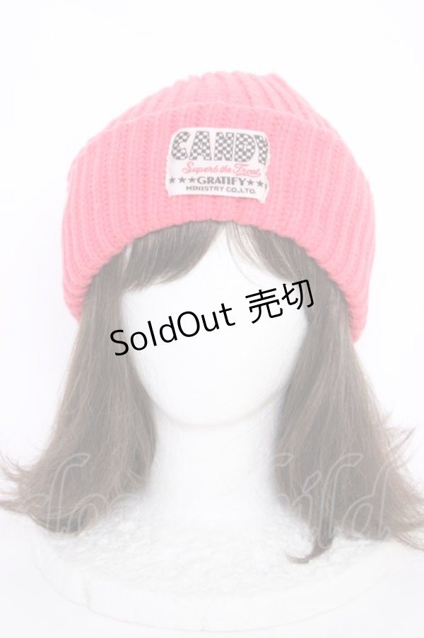 画像2: Candy Stripper / HAT/ニット帽  オレンジピンク T-24-03-29-026-PU-AC-IW-ZT394 (2)