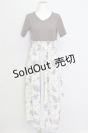 画像: axes femme / 切替えスカートドッキングワンピース M チャ T-24-07-12-038-AX-OP-SZ-ZT350