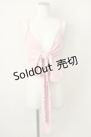 画像: lilLilly / フロント結びキャミ  ピンク T-25-01-12-008-LO-TO-SA-ZI