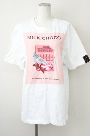 画像: MILK / 100% LOVE TEE  白Ｘピンク T-25-01-17-001-ML-TO-HD-ZT