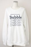 画像1: clear / Bubble刺繍トレーナー  白 T-25-02-01-004-LO-TO-SZ-ZT255 (1)