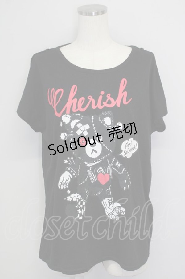 画像1: LISTEN FLAVOR / Cherish Tシャツ  ブラック T-25-02-09-025-PU-TS-SA-ZT (1)