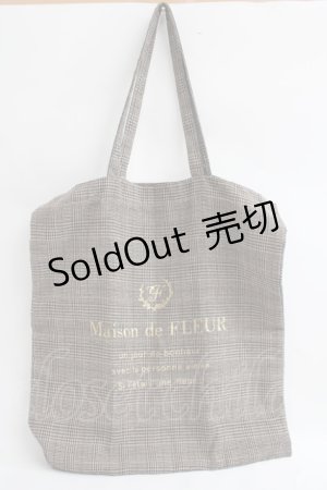 画像: Maison de FLEUR / ラメチェックトートバッグ  グレンチェック Y-24-02-10-005-LO-BG-SZ-ZY