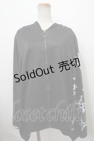 画像: NieR Clothing /  着物袖パーカー  黒 Y-24-02-22-070-PU-TO-AS-ZY