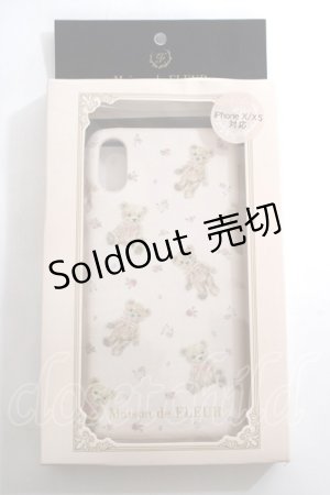 画像: Maison de FLEUR / ベアiPhoneX/XSケース iPhoneX/XS ブラウン Y-24-03-03-009-LO-ZA-SZ-ZY