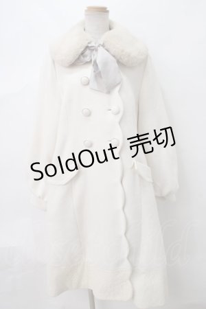 画像: axes femme POETIQUE / ファーティペ付ロングコート M 生成り Y-24-03-12-156-AX-CO-SZ-ZI