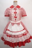 画像1: Angelic Pretty /Stripe Girly Cafe Set  赤 Y-24-05-13-096-AP-OP-AS-ZY (1)