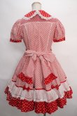 画像2: Angelic Pretty /Stripe Girly Cafe Set  赤 Y-24-05-13-096-AP-OP-AS-ZY (2)