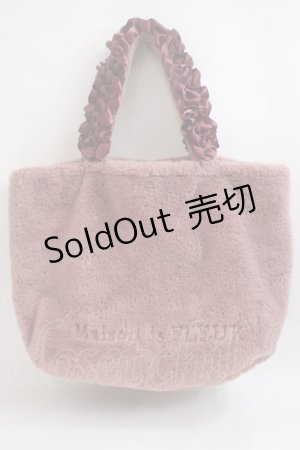 画像: Maison de FLEUR / BAGファーフリルハンドルトートーバッグ F ダークピンク Y-24-05-25-009-LO-BG-SZ-ZI