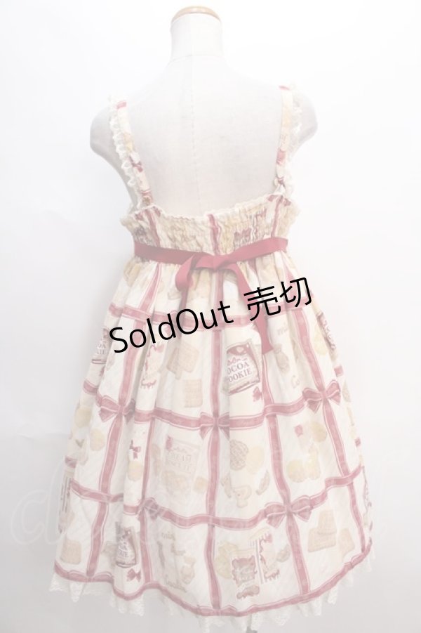 画像2: Angelic Pretty / Cream Cookie Collectionハイウエストジャンパースカートセット  ワイン Y-24-06-17-106-AP-OP-SZ-ZY (2)