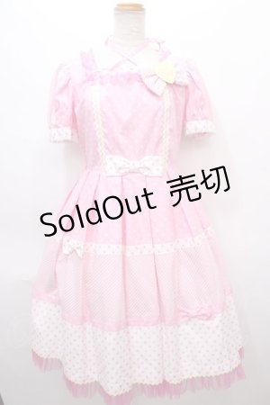 画像: Angelic Pretty /Retro Cafeワンピース - ピンク Y-24-06-23-024-AP-OP-SZ-ZY