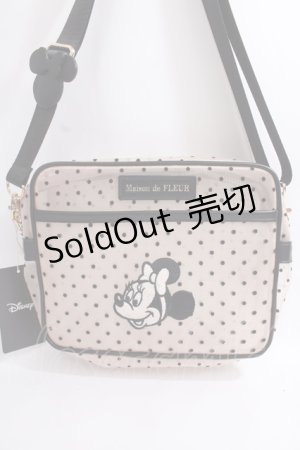 画像: Maison de FLEUR / Minnie Mouse/ドットメッシュショルダー F ベージュ Y-24-06-27-050-LO-ZA-AS-ZY