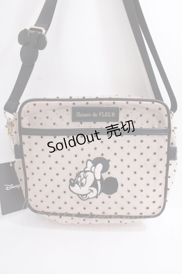 画像1: Maison de FLEUR / Minnie Mouse/ドットメッシュショルダー F ベージュ Y-24-06-27-050-LO-ZA-AS-ZY (1)