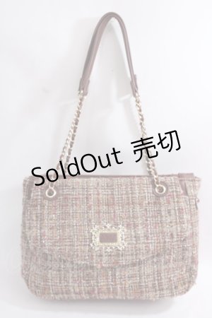 画像: axes femme / BAGツイード×チェーンバッグ - ブラウン Y-24-06-27-090-AX-BG-SZ-ZY