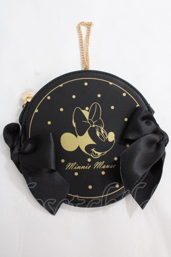 画像1: Maison de FLEUR / Minnie Mouse/コインケース F ブラック Y-24-06-27-038-LO-ZA-AS-ZI (1)